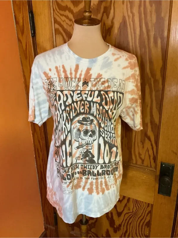 Grateful Dead Quick The Dead Tie Dye Graphic T Shirt Life Clothing Co Large - Image 3