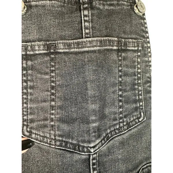 Levi's Black One Piece Carpenter BIB Tapered Leg Denim Jean Overall Women Sz 26 - Image 6