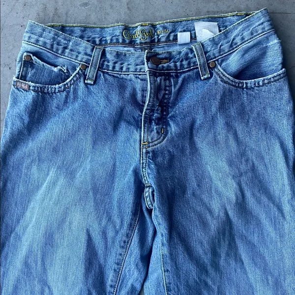 Vtg Y2K Cruel Girl Women's‎ Jeans Size 6 LONG Blue Denim Bootcut + - Image 2