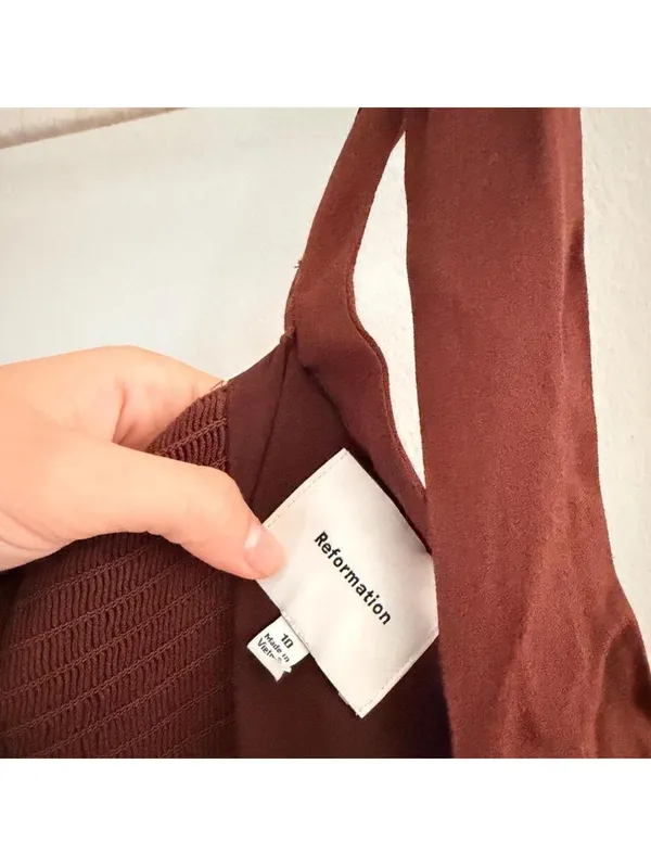 Reformation Gabin Square-Neck Mini Dress - Image 3