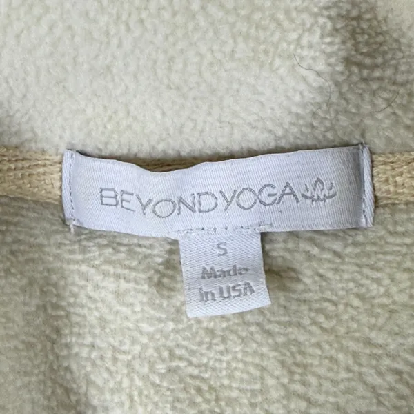 Beyond Yoga Womens Cream Fleece Quarter Zip Pullover Sweatshirt FP7818 Small USA - Image 2