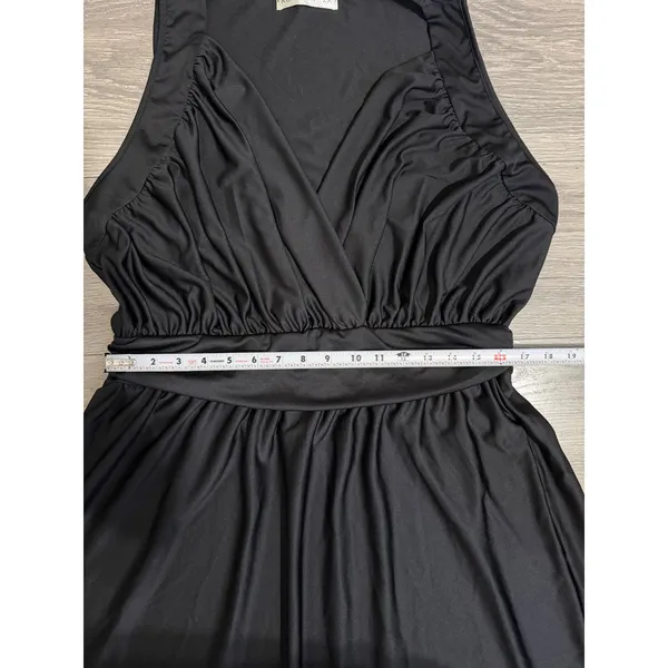 KOH KOH Black Maxi Dress 2X Sleeveless Wrap V-Neck Plus Formal Gown Wedding‎ - Image 7