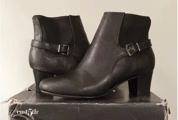 East 5th Rain Black Faux Leather Booties - Image 5