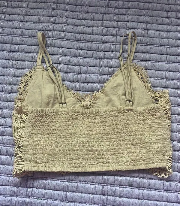Detailed Beach Top Tan - Image 2