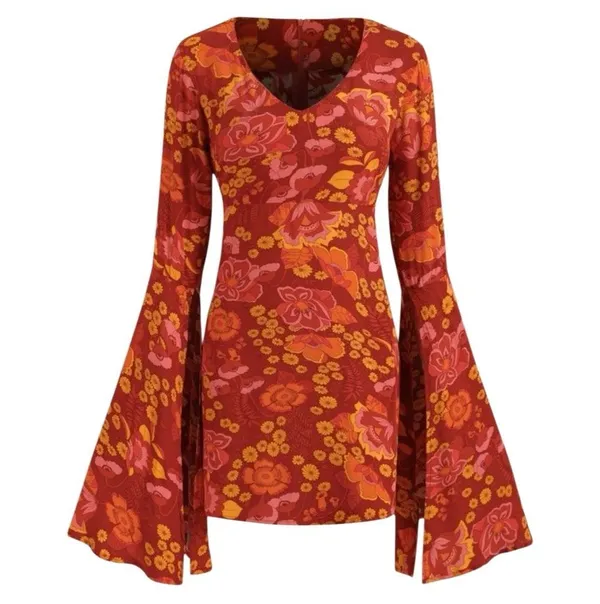 NWT Cider Retro Blossom Floral Mini Dress Small - Image 2