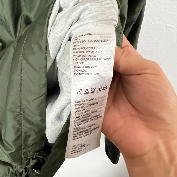 Prana Windbreaker Jacket Womens‎ Medium Olive Green Zip Up - Image 3