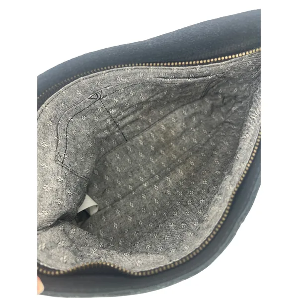 Anthropologie Black Leather Foldover‎ Clutch Bag - Image 13