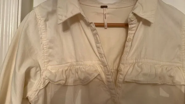 Free People Denim White Button Down  - Image 3
