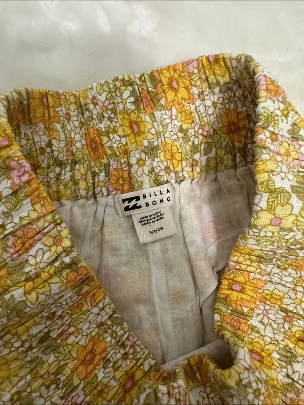 Billabong Yellow Floral Love to Lounge Shorts NWT - Image 6