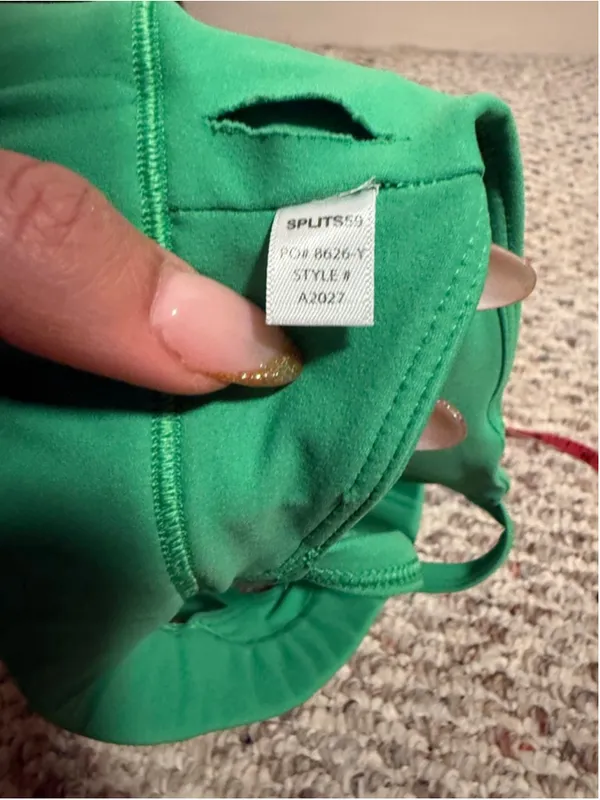 Splits59 Theo Rigor Bra Grass Green Sport- Size Small - Image 9