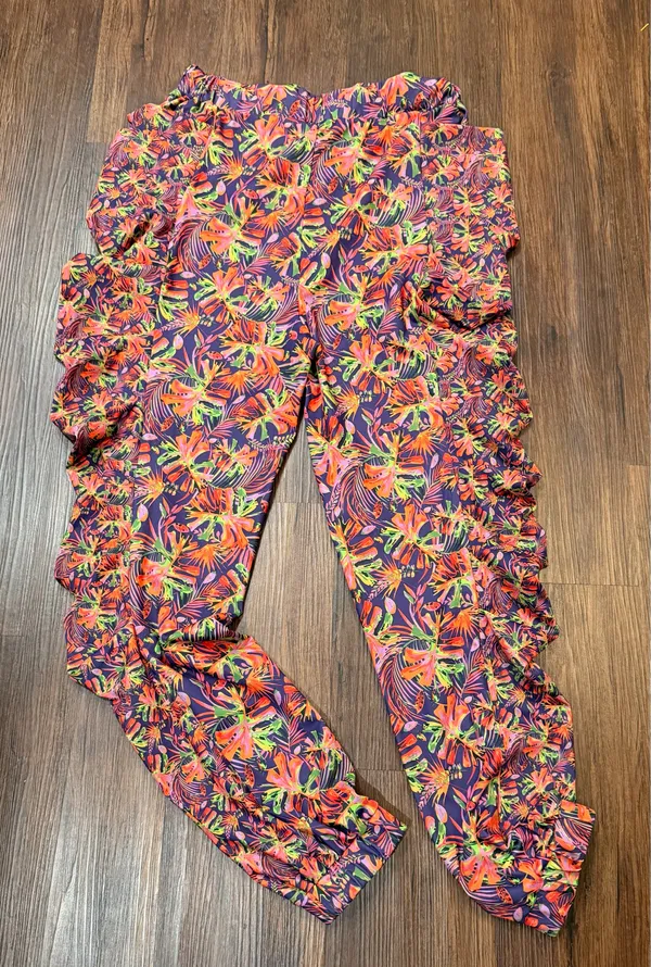 Sassy Jones Tropical Print Ruffle Tracksuit size XL - Image 3