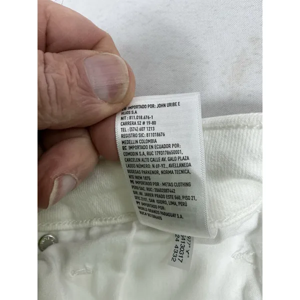 Womans Excellent Condition American Eagle Stretch Mom White Jeans 14 L - Image 6