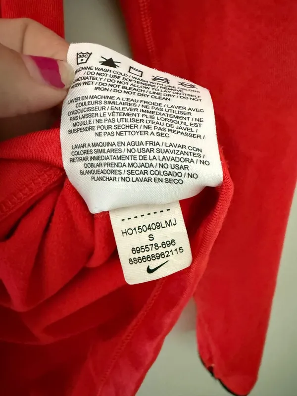Nike Dri-FIT Floral Jacquard Half Zip Running Pullover Women’s S Red - Image 6