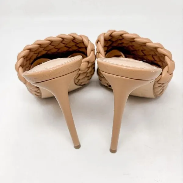 NWOT Steve Madden Women's Braided Pointed Toe Slide Heels Tan Size 7.5 - Image 6