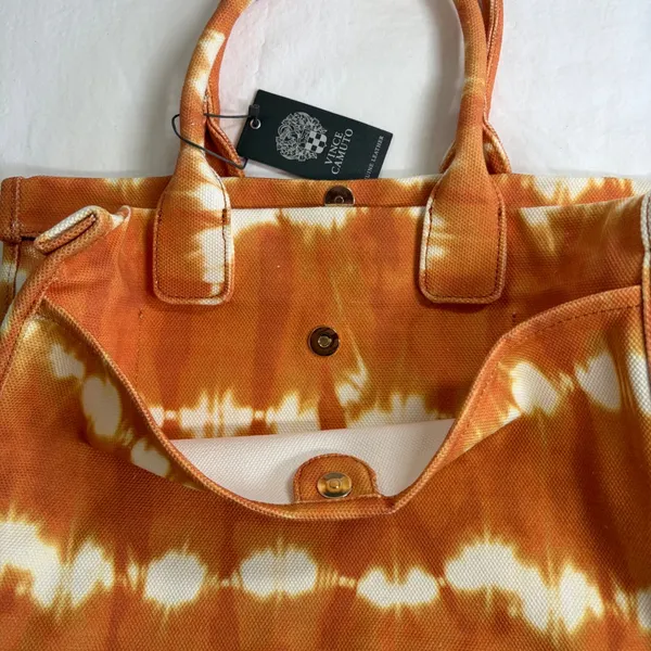 Vince Camuto Orla Tote Bag Rusty Orange Multi Tie Dye Canvas VC-ORLA-TO NEW - Image 13