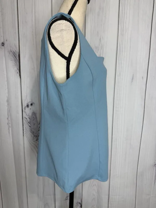 Ann Taylor Tank Top Womens Sz Large Blue Square Neck Sleeveless - Image 4