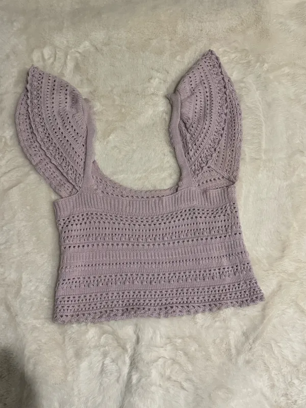 Sincerely Jules Lilac Crochet Tank - Image 2