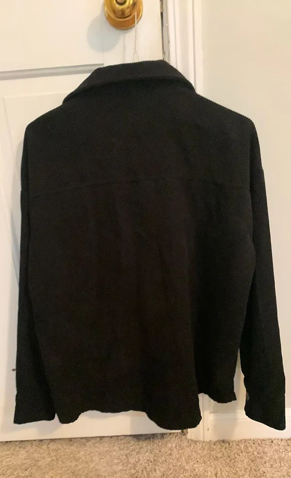 Amazon Black Corduroy Shirt Jacket  - Image 4