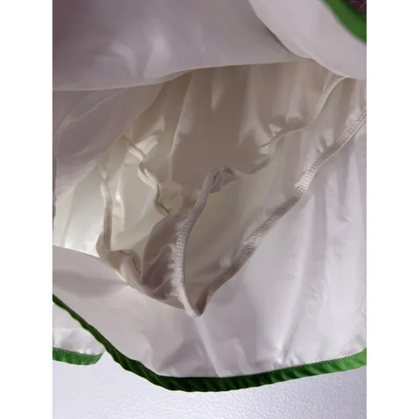 Free People Movement easy tiger Pleated Running Shorts White Green Piping M - Image 4