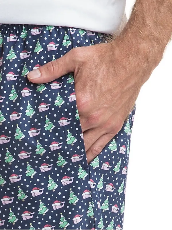 Vineyard Vines Christmas Trees & Santa Whales Pajama Pants - Image 2