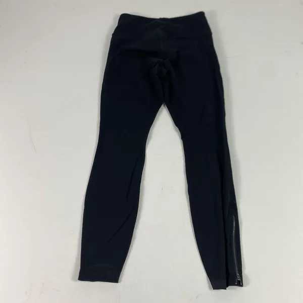 Athleta Leggings Womens Small Black Ribbed Ankle Zip‎ Yoga Running Gym Athletic - Image 10