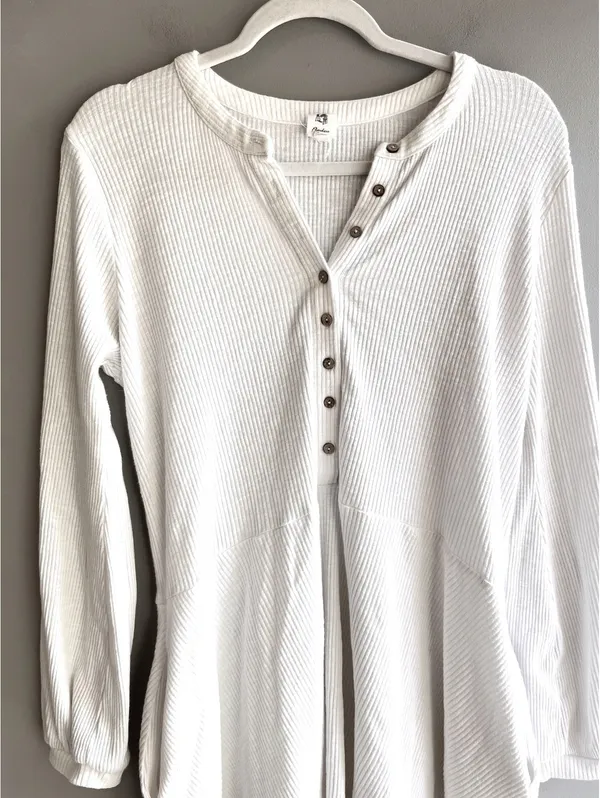 Flawless White Summer Dress Pockets Flowy M - Image 2