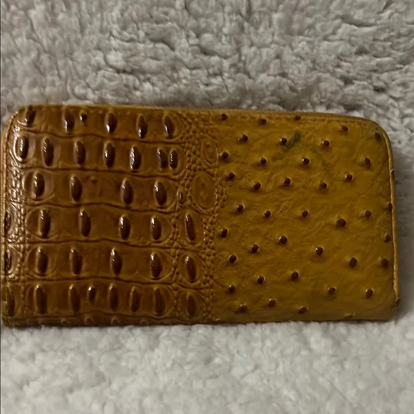 Ostrich‎ Faux leather Brown Textured Wallet - Image 3