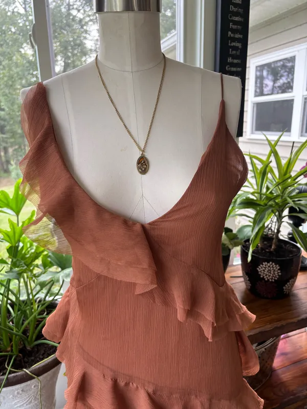 ZARA Brown Dress Midi - Image 3