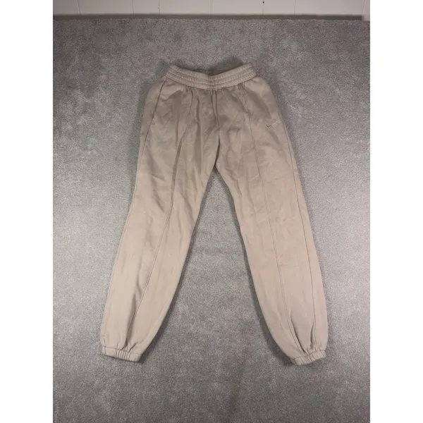 Nike Phoenix Fleece High Waisted Oversized Sweatpants Womens XS Beige Joggers - Image 2