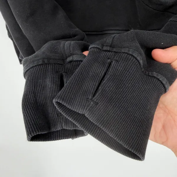 Lululemon Scuba Oversized Half Zip Hoodie Black XS/S Cropped Cotton Terry - Image 6