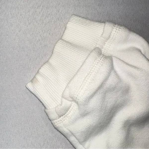 FP Movement Free People White French Terry V-Neck Oversized Polo Sweatshirt Lg - Image 6