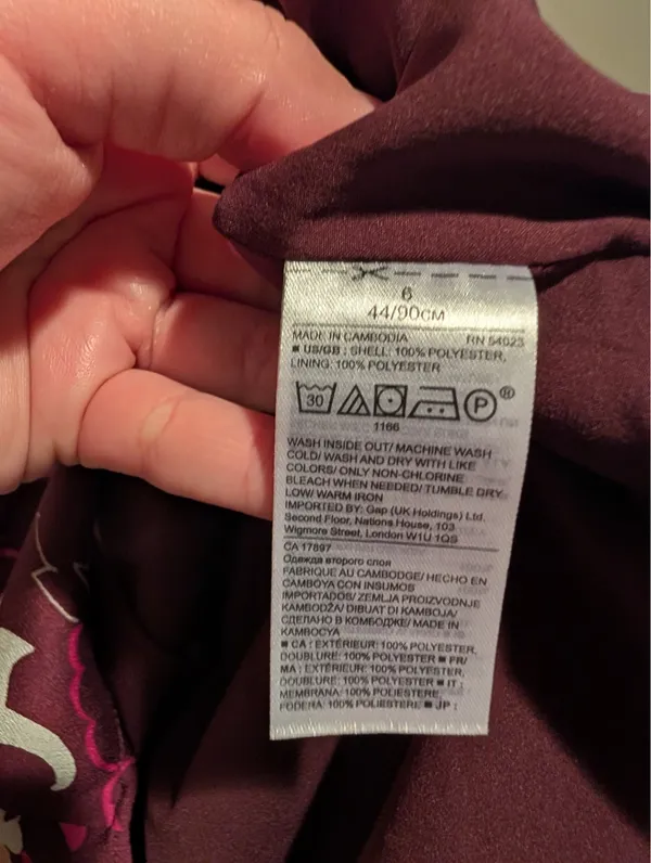 Banana Republic Faux Wrap Purple Pink Skirt - Image 11