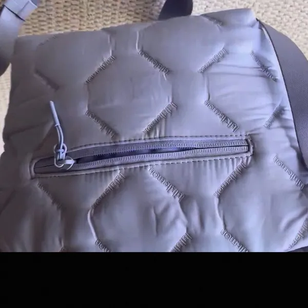 LuLulemon Quilty Pleasures Tote Bag Mini Light Blue Quilted Shoulder Bag - Image 8