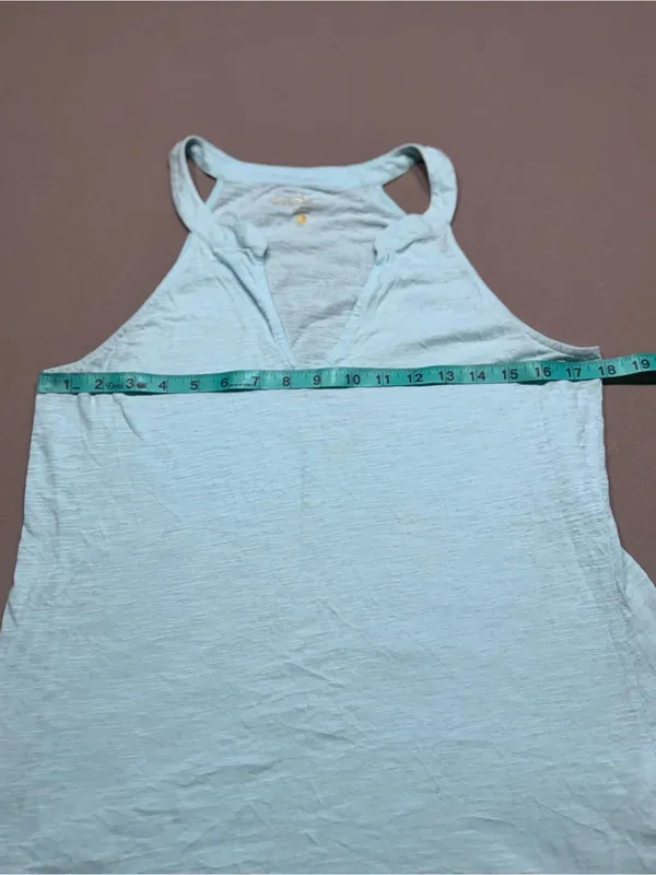 Lilly Pulitzer Tank Top Womens Large Mint Green Halter 100% Cotton - Image 5