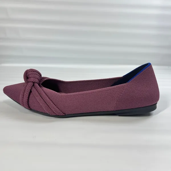 Rothy's The Point Knot Flats‎ In Love Purple Knit Shoes Size W9 EU 39 Classic - Image 9