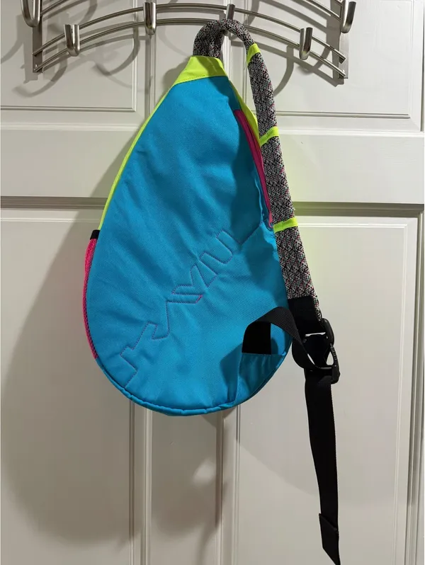 KAVU Rope Sling Bag Neon Lime Blue Pink Colorblock Y2K Outdoor Crossbody - Image 12