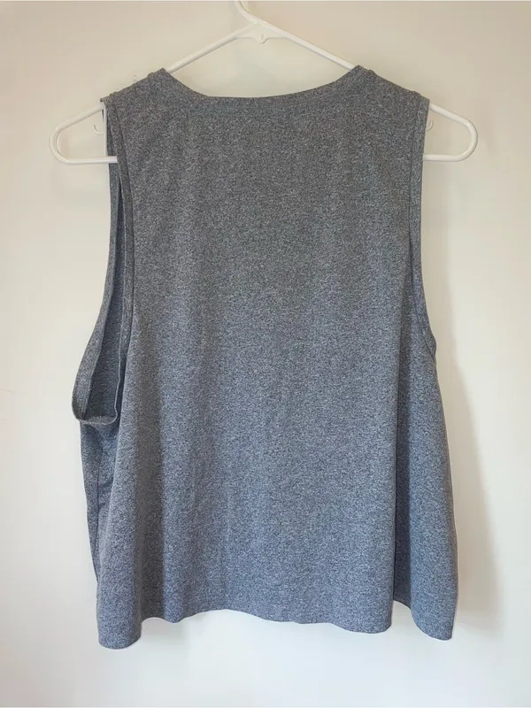 PINK Victoria's Secret Gray Sleeveless Muscle Tank Top - Image 2