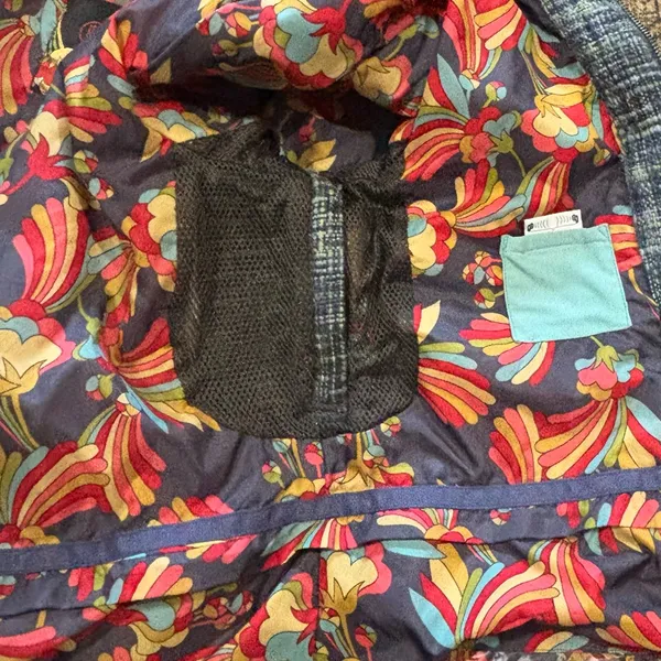 B by Burton Wool Blend Tweed Large – Hooded, Floral Lining, Warm Snowboard Coat - Image 5