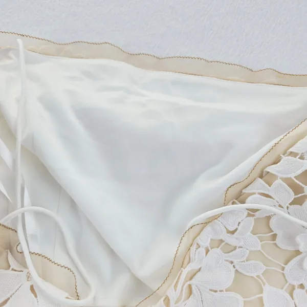 BHLDN Cream Floral Lace Dress Sleeveless Mini Party Cocktail‎ Wedding Size 12 - Image 7