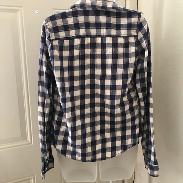 Y2K Hollister Plaid Button Up Flannel Shirt Top ASO Bella Swan Twilight Sz S 2000s - Image 4