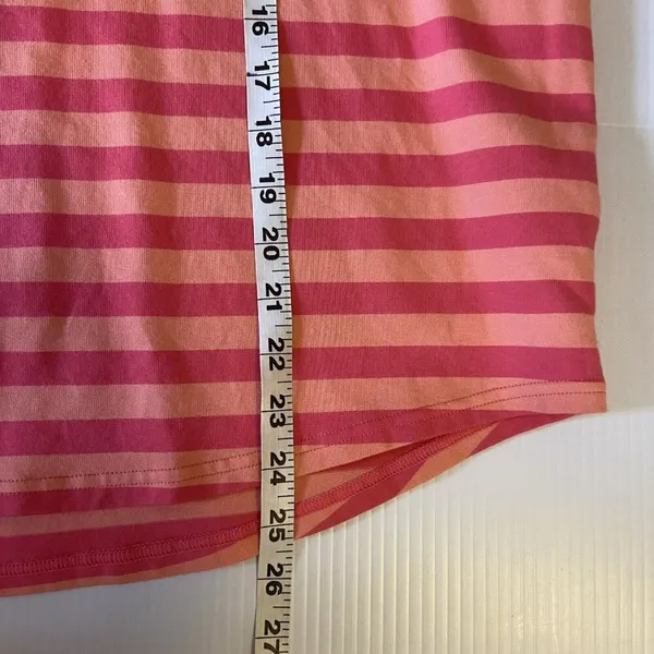 Vineyard Vines 3/4 Sleeve Shirt Pink Orange Stripes Resortwear Women’s M Preppy‎ - Image 10