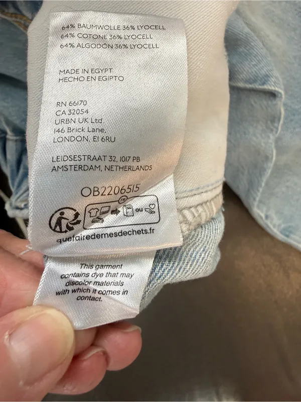 Pilcro High-Rise Crop Wide-Leg Jeans Color: Egg Jelly Fish Wash - Image 8
