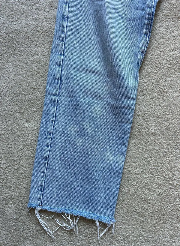 Garage Straight Leg Jeans Denim Distressed - Image 4