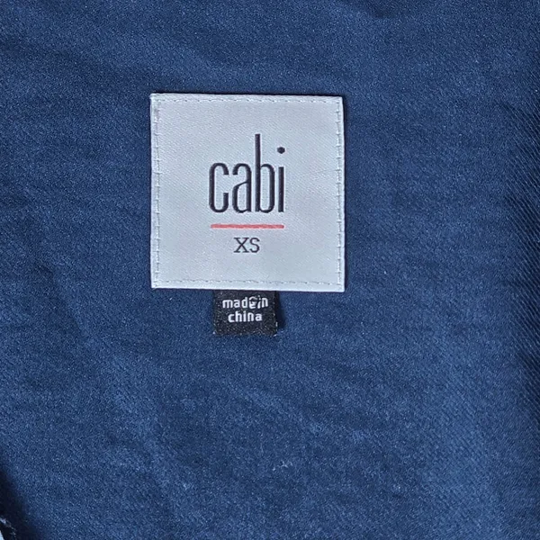 Cabi Women Dress XS Blue Floral Print Long Sleeve V‎ Neck Shift - Image 4
