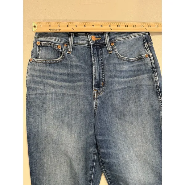 J Crew Vintage Slim Straight Jeans Women 27** High Rise Stretch Travel Vacation - Image 4