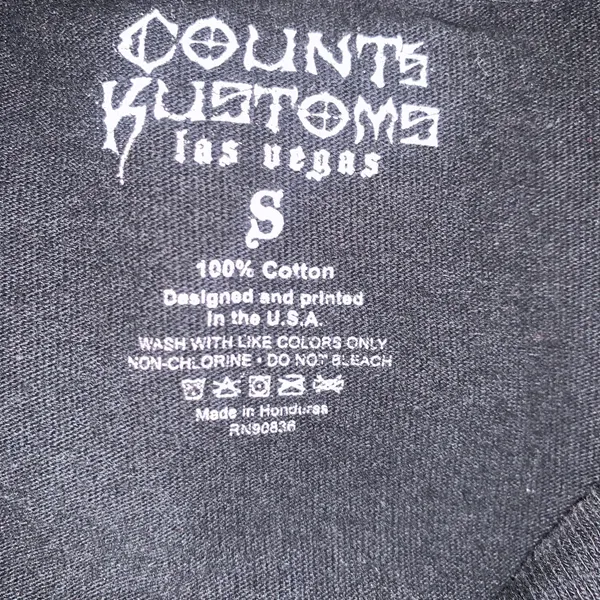 Count's Kustoms Las Vegas grunge skeleton cross tshirt size Small - Image 4