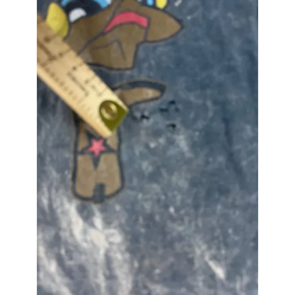 Cartoon Network Powerpuff Girls Western Cowboy Acid Wash Cropped Graphic T-Shirt Large Gray - Image 6