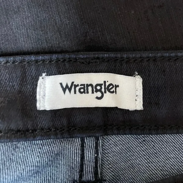 Wrangler Women's Black High Rise Wide Leg Baggy Palazzo Denim Jeans Size 24x32 - Image 4