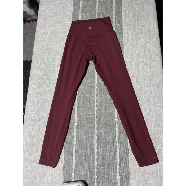 Lululemon Align High‎ Rise Crop Leggings Burgundy Size 2 - Image 4
