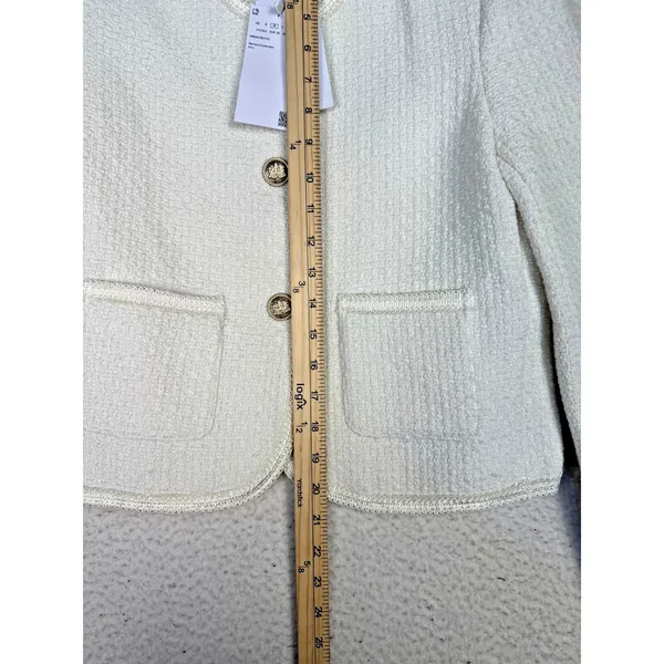 URBAN REVIVO‎ Jacket Womens M White Tweed Business Classic JackieO Academia - Image 7